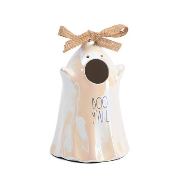 Rae Dunn Other - Rae Dunn Halloween Ghost Birdhouse BOO Y'ALL Luster Finish 8.5 in Fall NEW